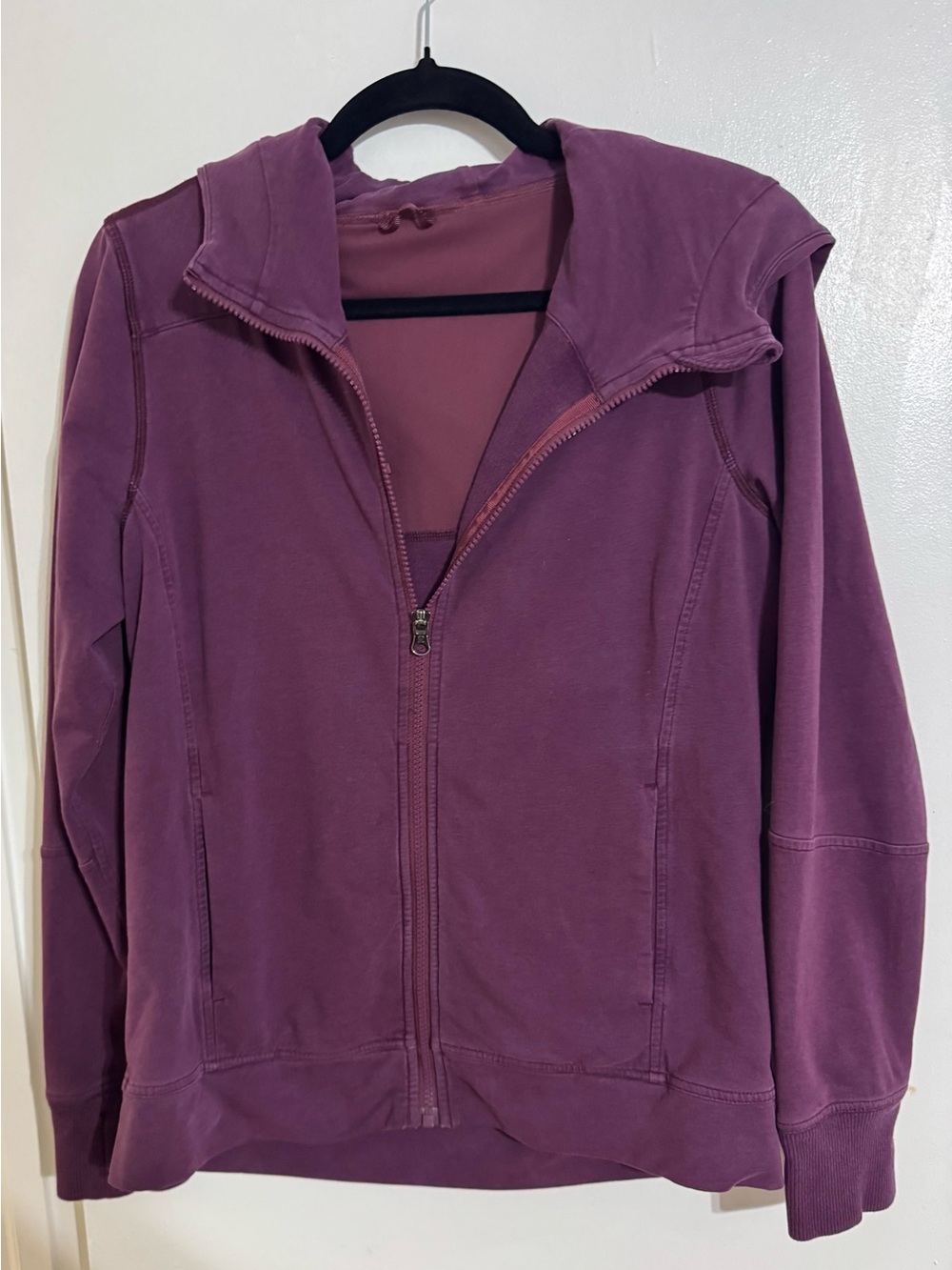 lululemon athletica Plum Zip-Up Hoodie Jacket size 6